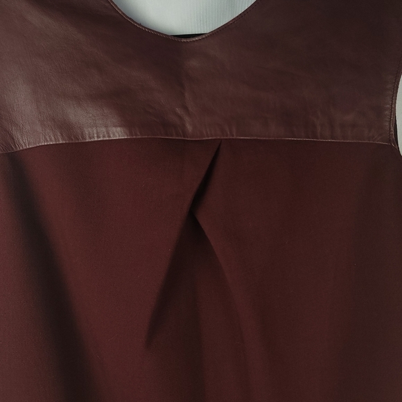 BR Monogram Sleeveless Lamb Leather Shift Dress - Picture 5 of 7